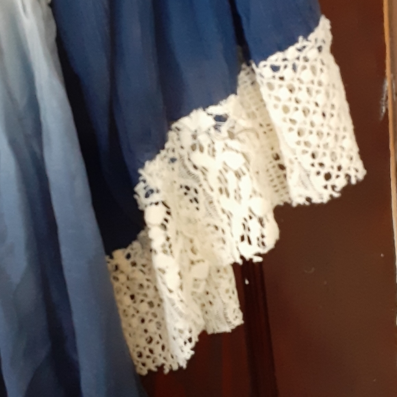 Broken Ghost boho mix media top sz xs - Picture 10 of 11